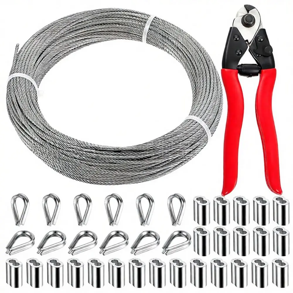 Flexible 304 Stainless Steel Wire Rope Corrosion Resistant Metal Cable For Hanging Pictures Clothesline Installation