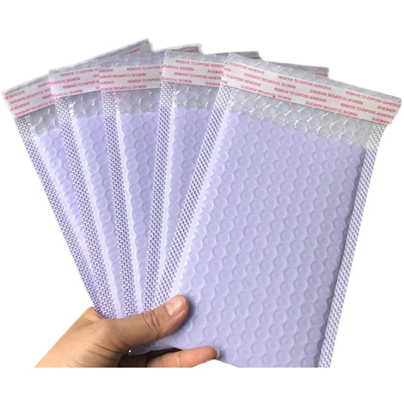 10pcs Utentes Bolha Roxo Poliéster Mailer Bolha Auto Selo Acolchoado Envelopes Envelope Sacos Do Presente Sacos de Embalagem Para O Livro