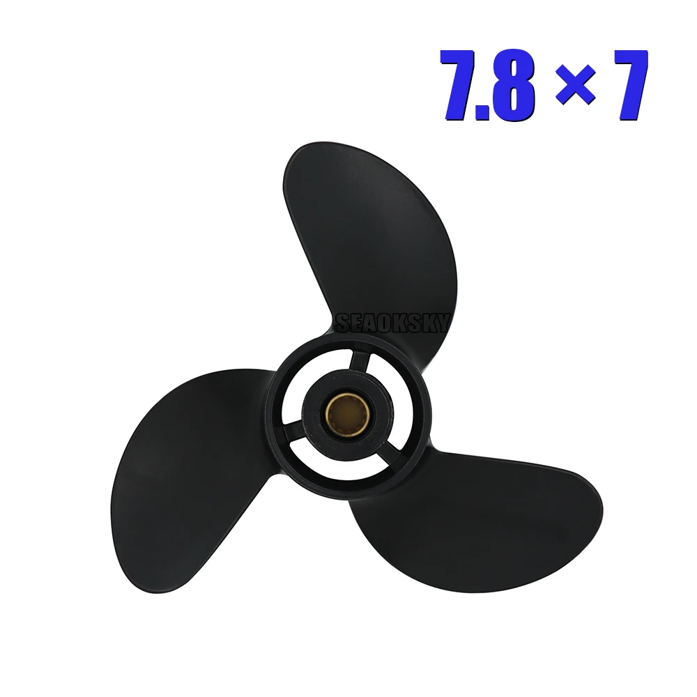 

7.8 x 7 Aluminum Alloy Boat Engine Propeller For Tohatsu Mercury 4/5/6HP Boat Motor 3R1B645141 / 48-812949A02