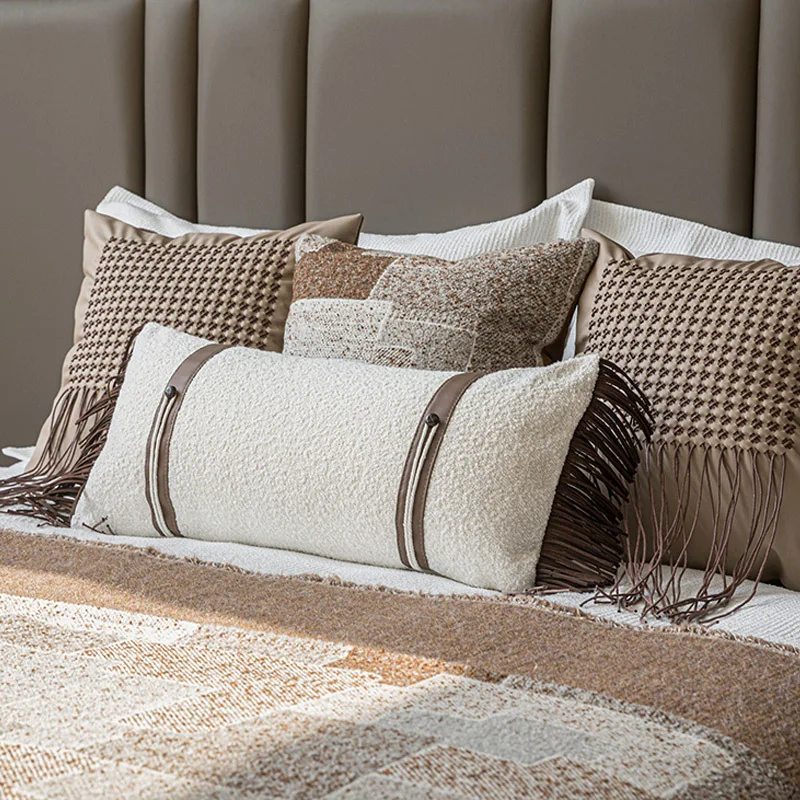 30x50/45X45/50x50CM Coffee Orange Throw Pillow Cover Light Luxury Stamping Waist Cushion Cover Decor Home Decorative Pillowcase