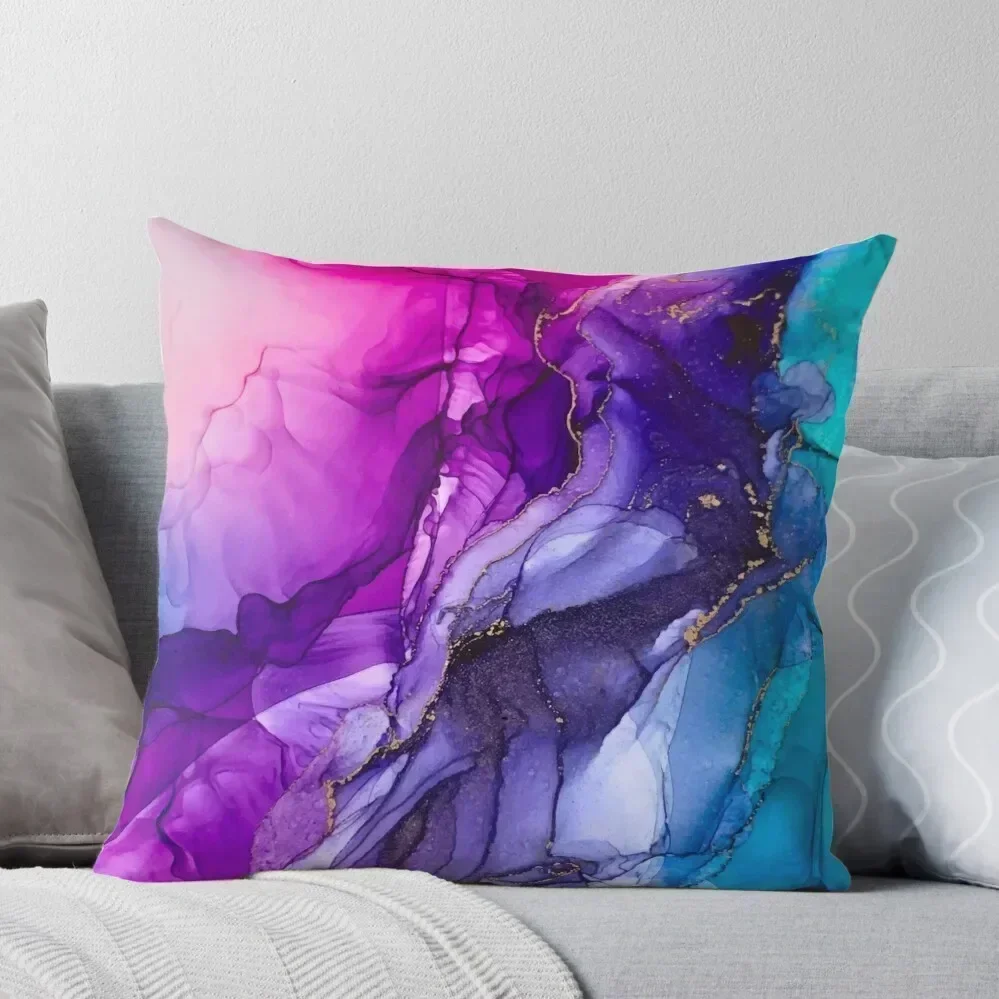 

Abstract Vibrant Rainbow Ombre Throw Pillow Pillows Aesthetic bed pillows Christmas Pillows pillow