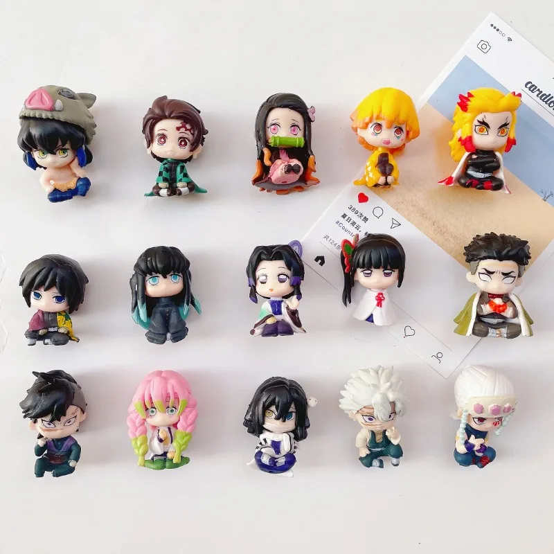 Demon Slayer Tokitou Muichirou Kochou Shinobu Rengoku Kyoujurou Fridge Magnet Anime Peripheral Cute Cartoon Magnetic Model Doll