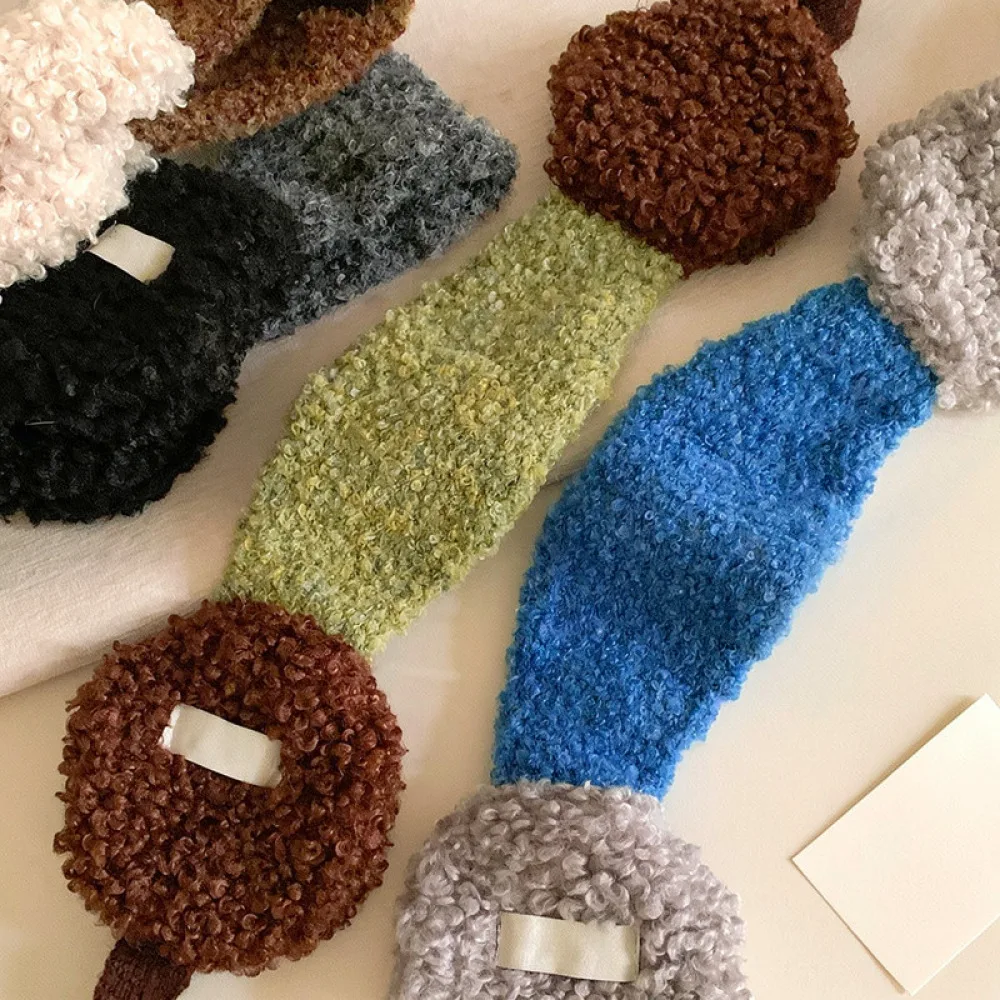 Ins Style Winter Ear Warmers Soft Thickened Plush Earmuffs Windproof Lamb Wool Ear Protectors For Cold Weather Unisex
