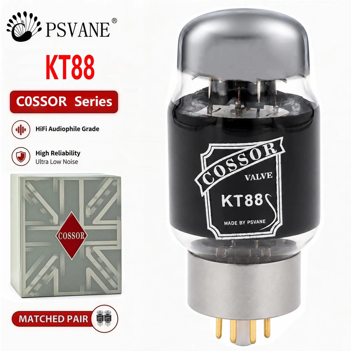 PSVANE COSSOR KT88 Vacuum Electron Tube Replace KT88 6550 KT90 KT100 KT120 6P3S HIFI Audio Valve Power Amplifier Tubes