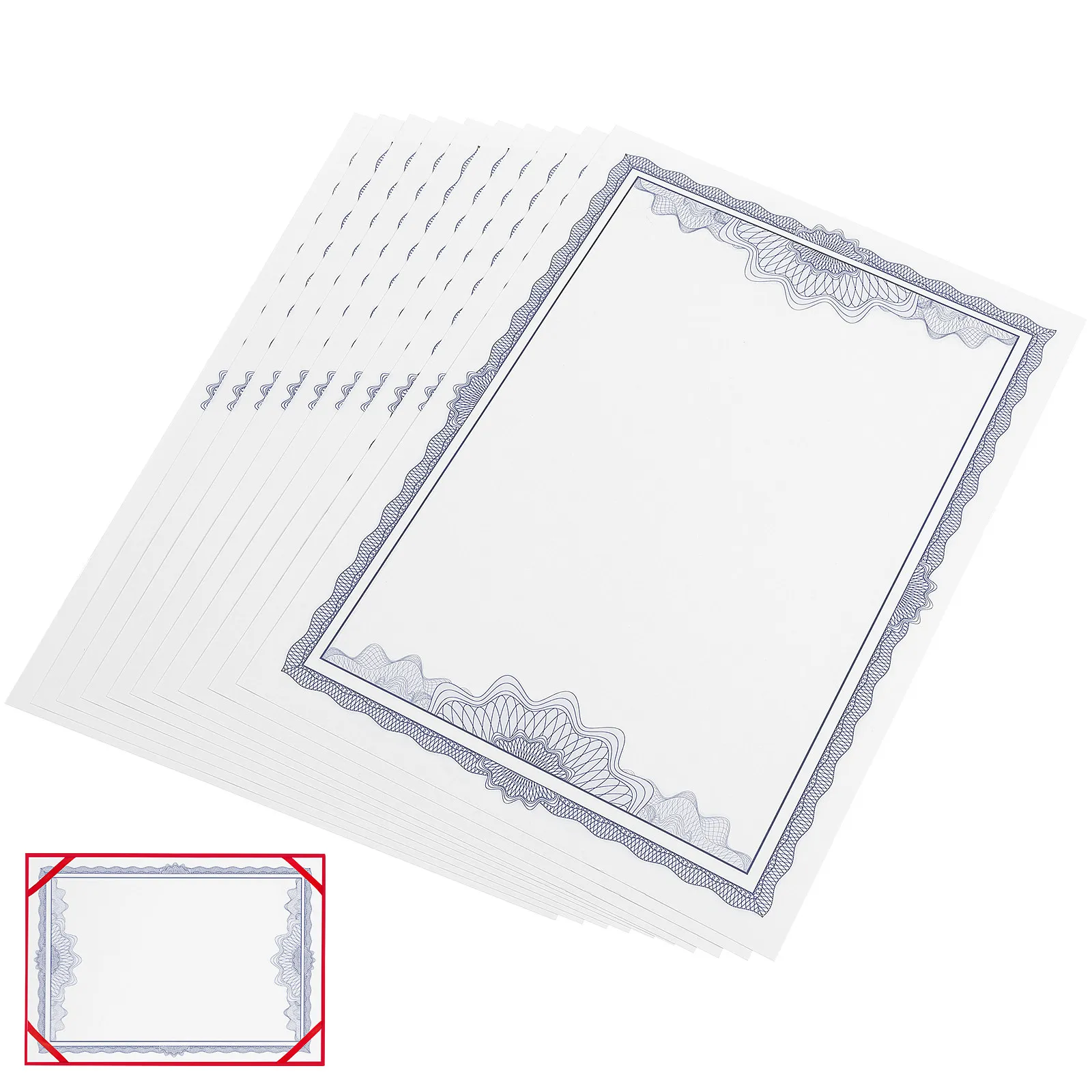 10Pcs A4 Certificate Paper Printable Writable Blank Diploma Paper for Graduation Certificates Class Awards Sports