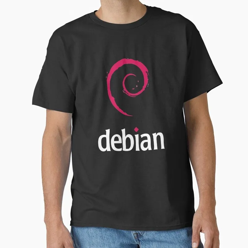 Debian Linux Ubuntu Linux Operating System Graphic T‑Shirt Short Sleeve Tees Geek IT Developer Fan Gift Streetwear S-6XL