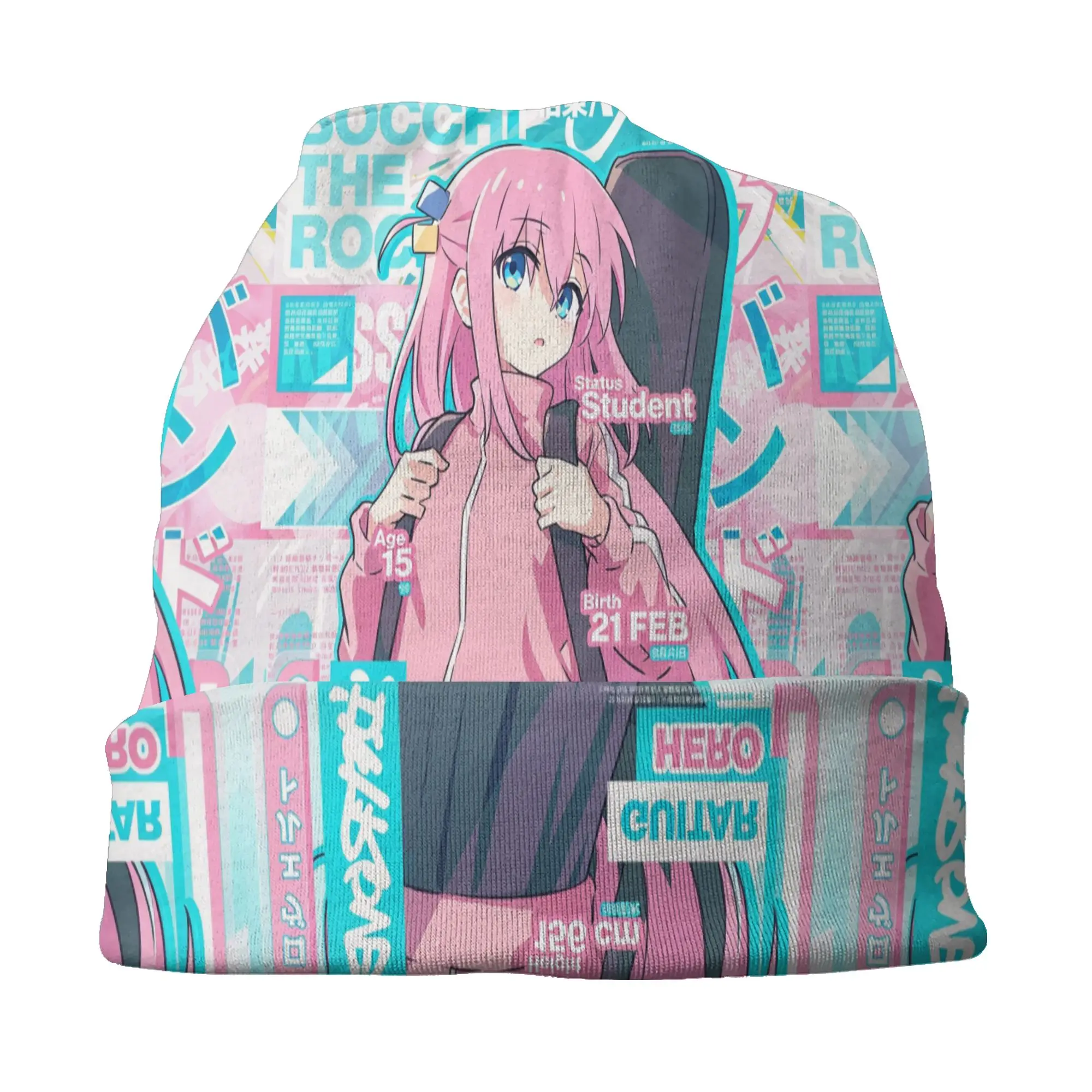B-Bocchis the R-Rocks Bonnet Hats  Fashion Knitted Hat For Men Women Warm Winter Anime Comic Skullies Beanies Caps