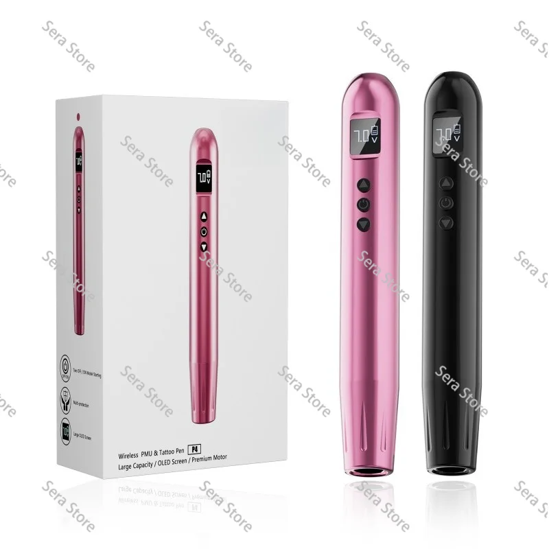 Wireless eyebrow tattoo machine tattoo short pen machine digital display lithium battery tattoo tool