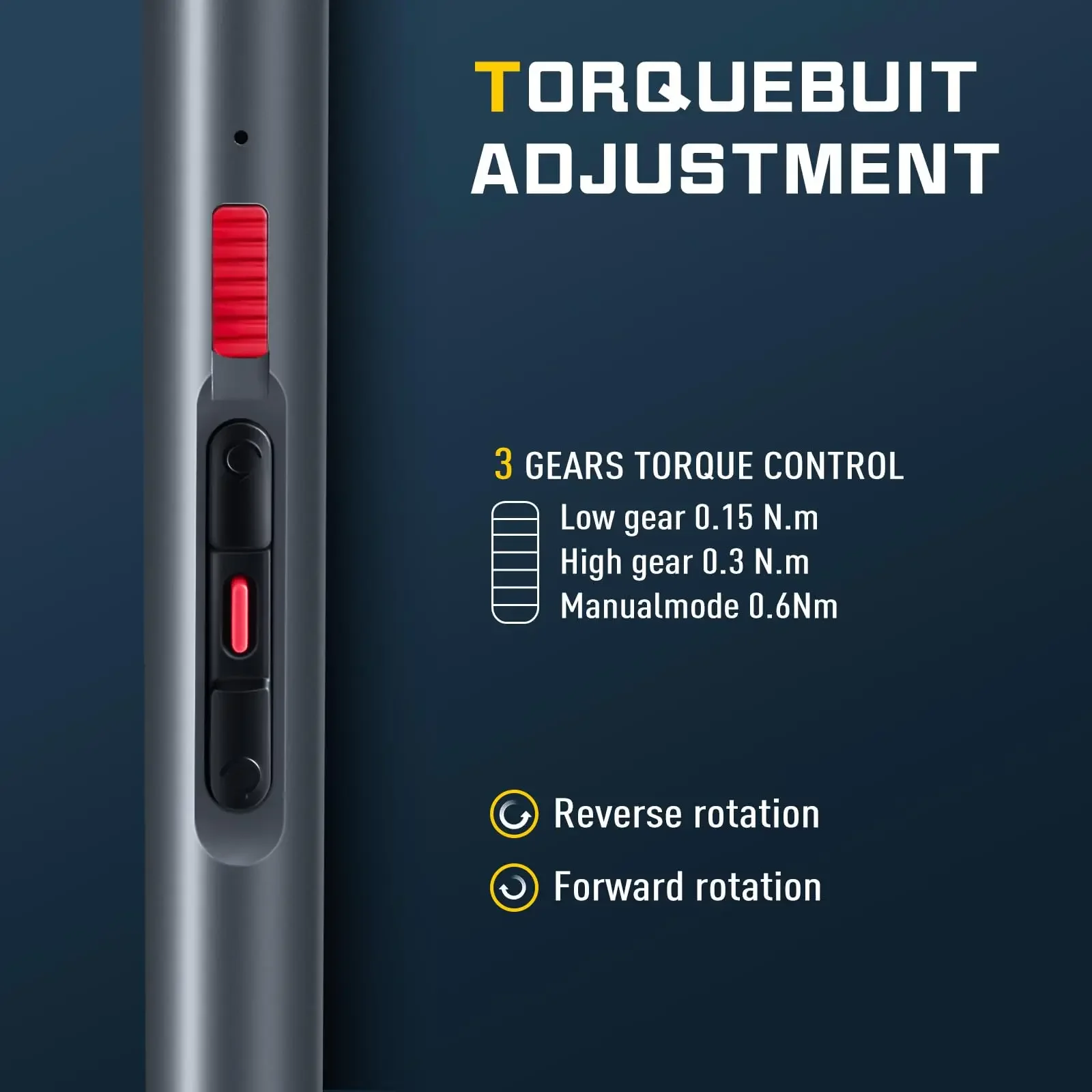 CreationSpace Mini Electric Screwdriver 3 Torque Settings Rechargeable Screwdriver Set with LED Handy Repair Tool Set