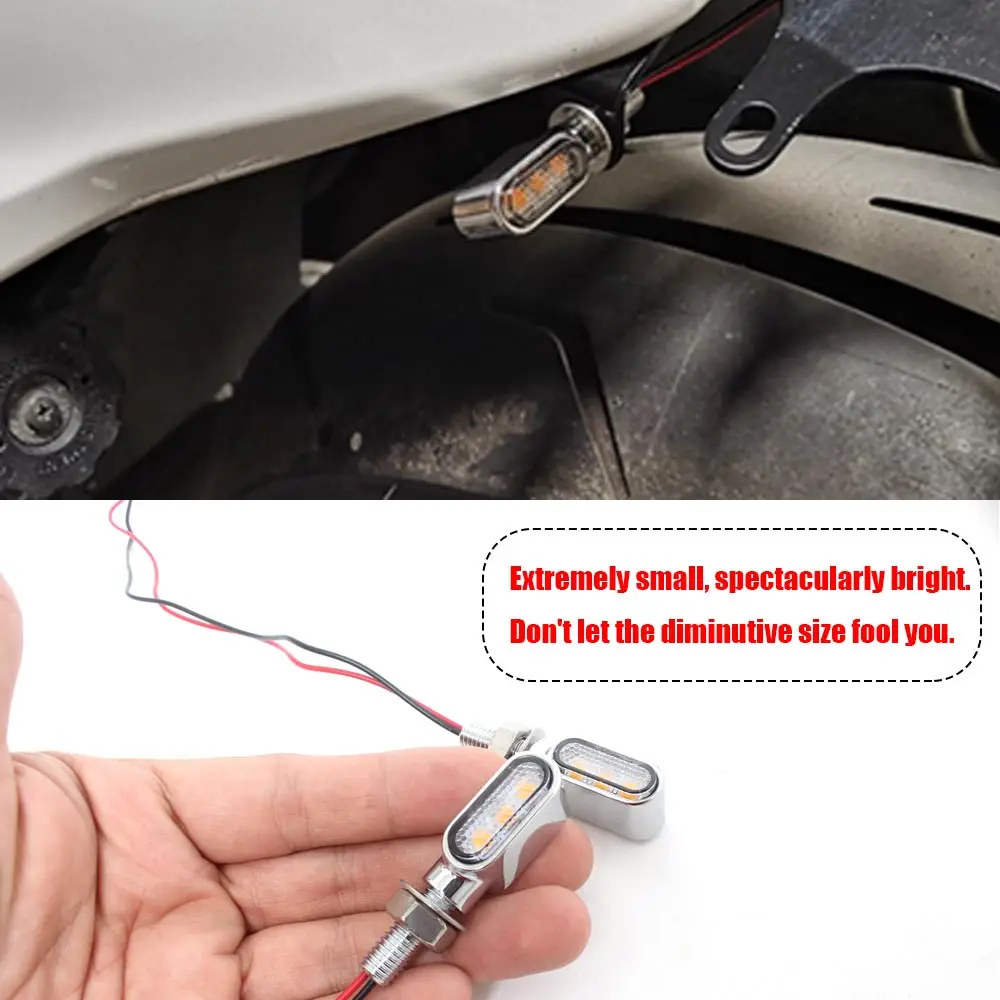 Motorcycle Part 12V LED Turn Signal Light E Mark Running Indicator Lamp Amber clignotant Moto intermitente Blinker Lights