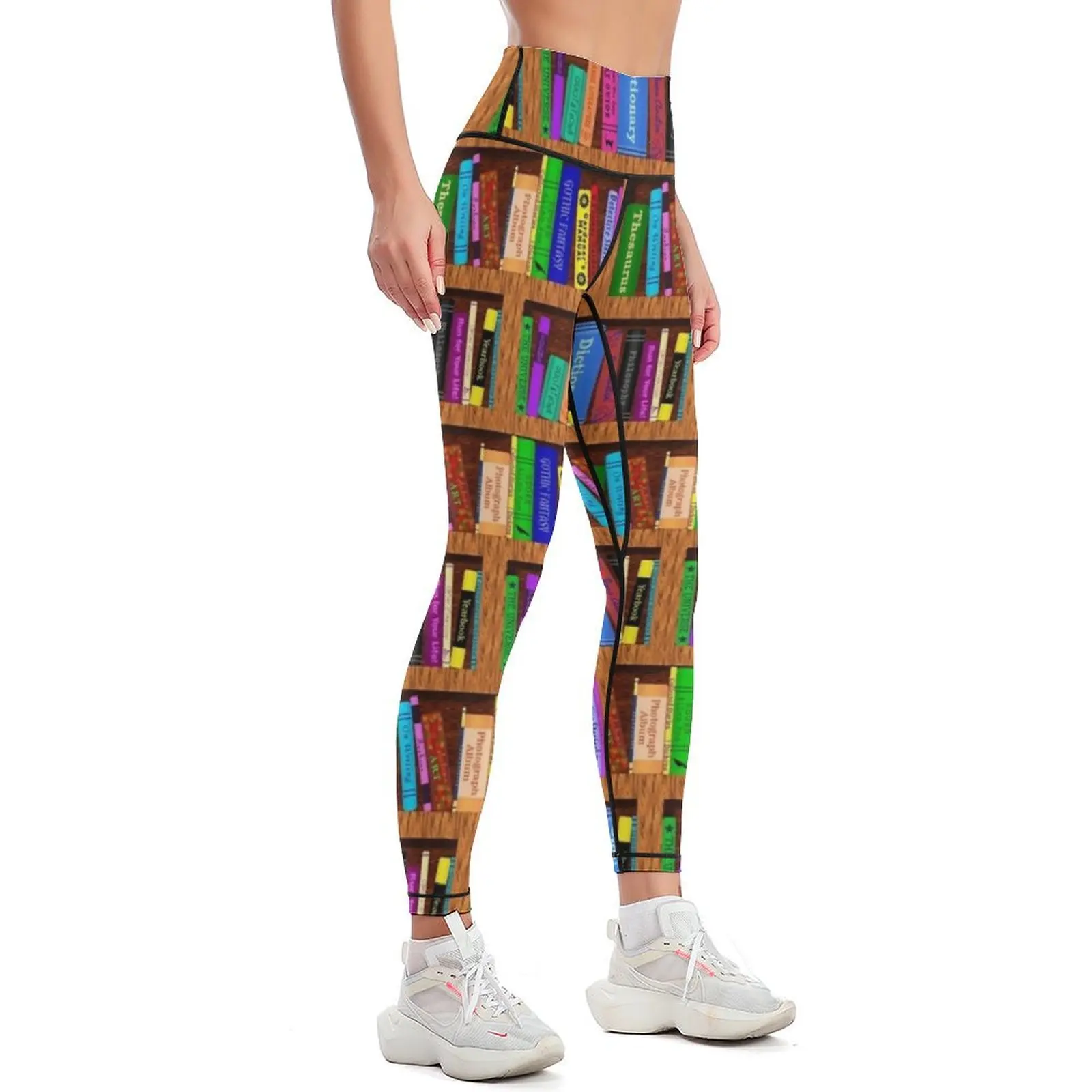 Library Bookshelf Background Pattern for Readers Leggings Legging sexy woman Leginsy push up Womens Leggings