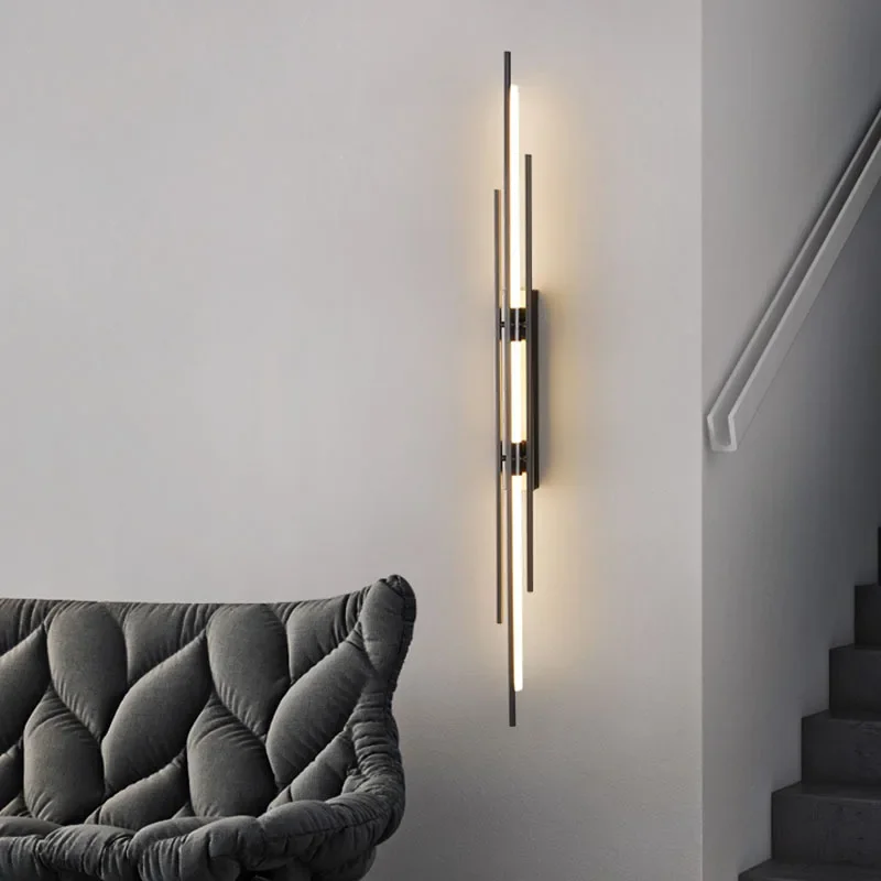 SANDYHA Modern Long Strip Grid Wall Lamps Stylish Lighting Living Room Bedroom Hallway Staircase Bedside Cabinet Elegant
