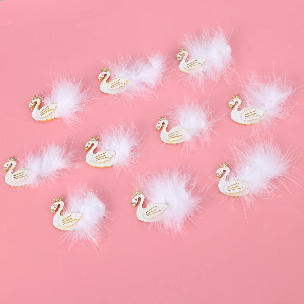 

10pcs Swan Cake Topper White Cupcake Picks 13Cm Appetizer Fruit Party Decorations Birthday Wedding Shower Graduation Dessert