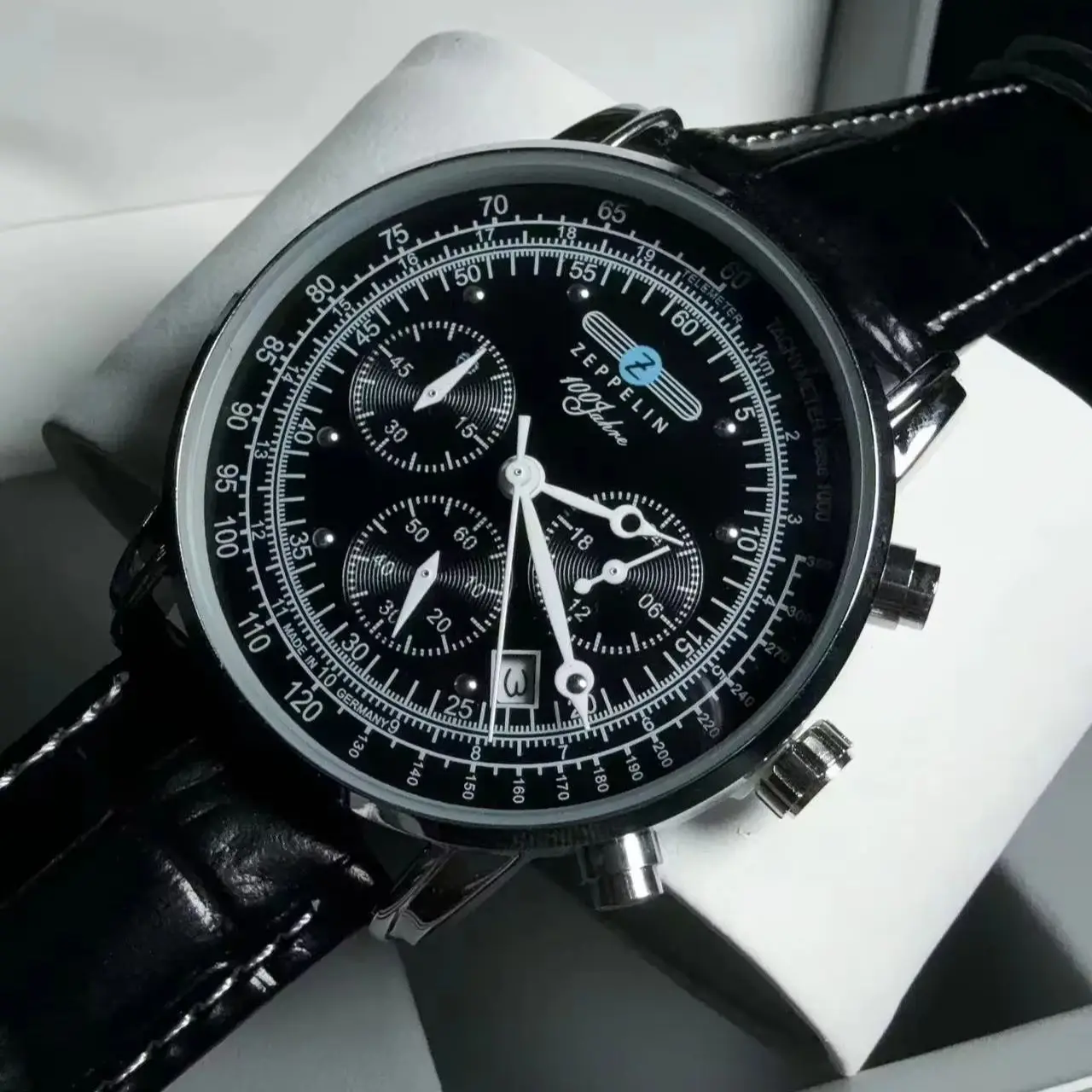Nowy zegarek New Zeppelin, klasyczny, retro, automatyczny, z datownikiem, męski zegarek biznesowy, casualowy, sportowy, kwarcowy chronograf, zegarek z skórzanym paskiem.