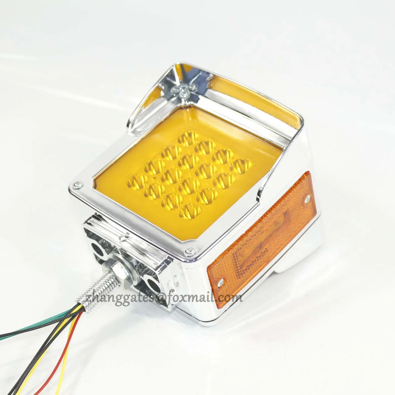 Amber/Red Square LED | Double Face, Single Post *2pcs