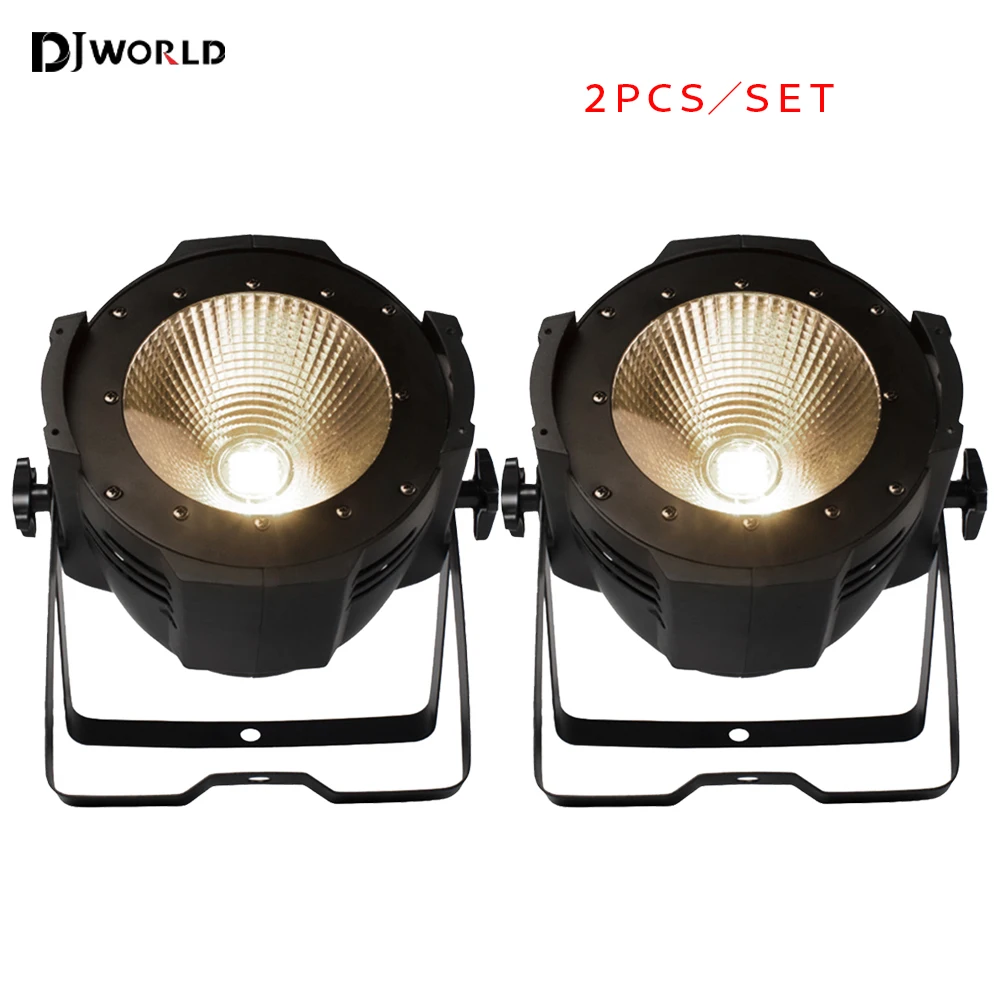 2PCS/SET 200W Aluminum Alloy LED Par Light COB Cool Warm White Lighting DMX512 Stage Light Theater DJ Bar Wedding Party Light