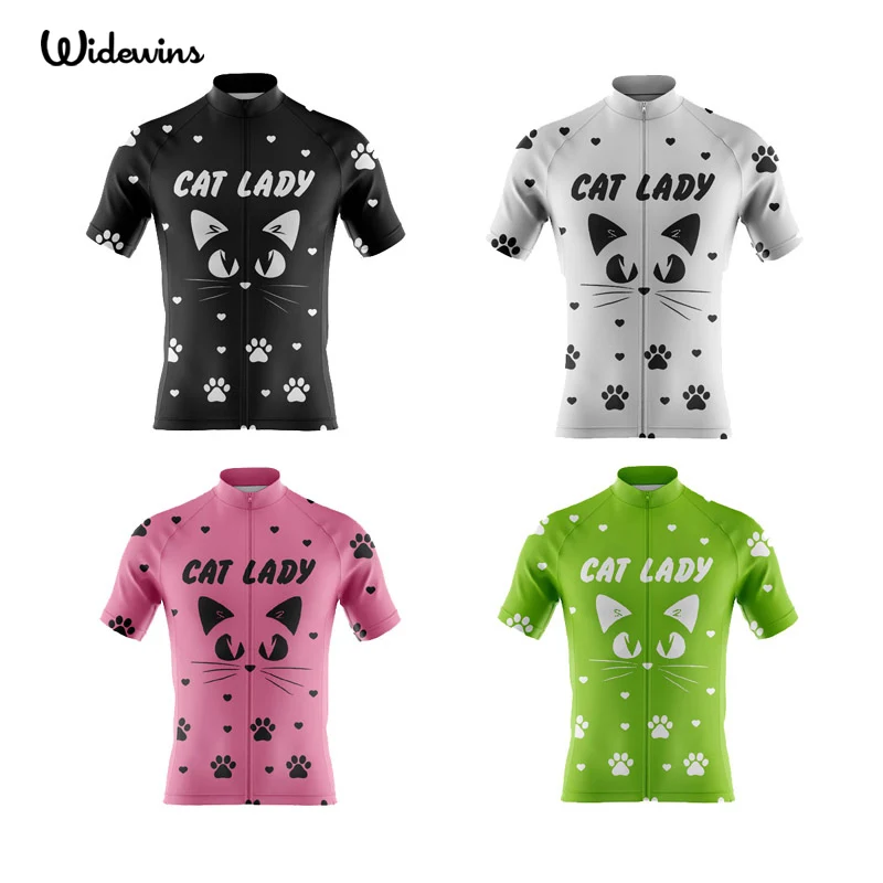 Cycling Jersey Women Bike Mountain Road MTB Top Female Bicycle Shirt Cat Lady Short Sleeve Racing Riding Clothing Summer Blouse