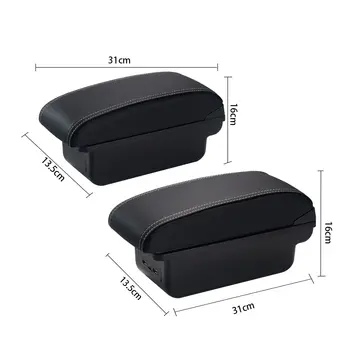 適用於鈴木SX4汽車扶手內裝改裝的扶手箱收納盒,汽車配件內裝細部USB接口 8 最佳銷售 鈴木 Wagon R 扶手 - №1