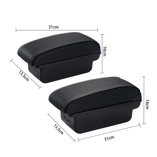 Imagen 2 del producto Reposabrazos para coche Suzuki SX4, modificación Interior, caja de almacenamiento para reposabrazos de coche, accesorios para coche, detalles interiores USB