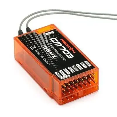 Orange CM703 7 Channel 2.4Ghz RC Receiver with Satellite PPM + PWM Output Compatible with DSM2 and DSMX, Orange CM703+DSM