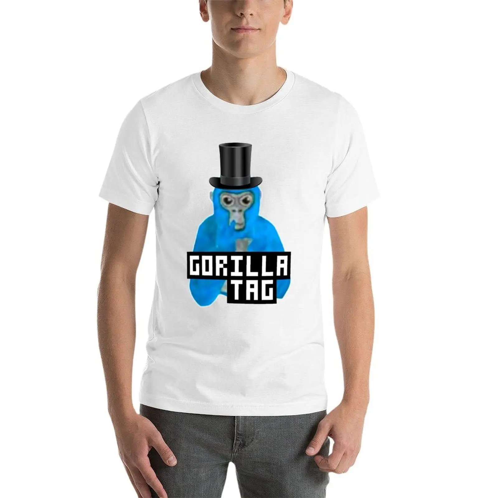 الغوريلا العلامة الأزرق القرد أفضل قبعة الغوريلا Monke الغوريلا العلامة PFP صانع بواسطة POLKART تي شيرت رجل تي شيرت القطن تي شيرت