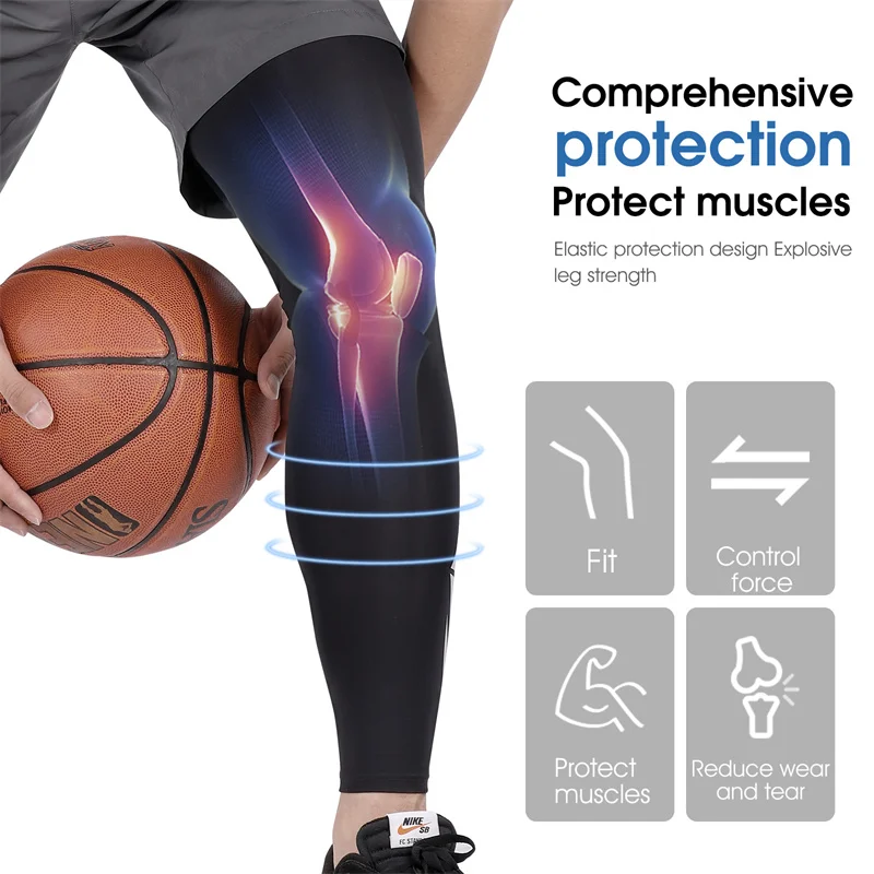 WEST BIKING Summer Cycling Leg Compression Sleeves Outdoor Sports Quick Dry Knee Protection Leggings Running Basketball Anti UV