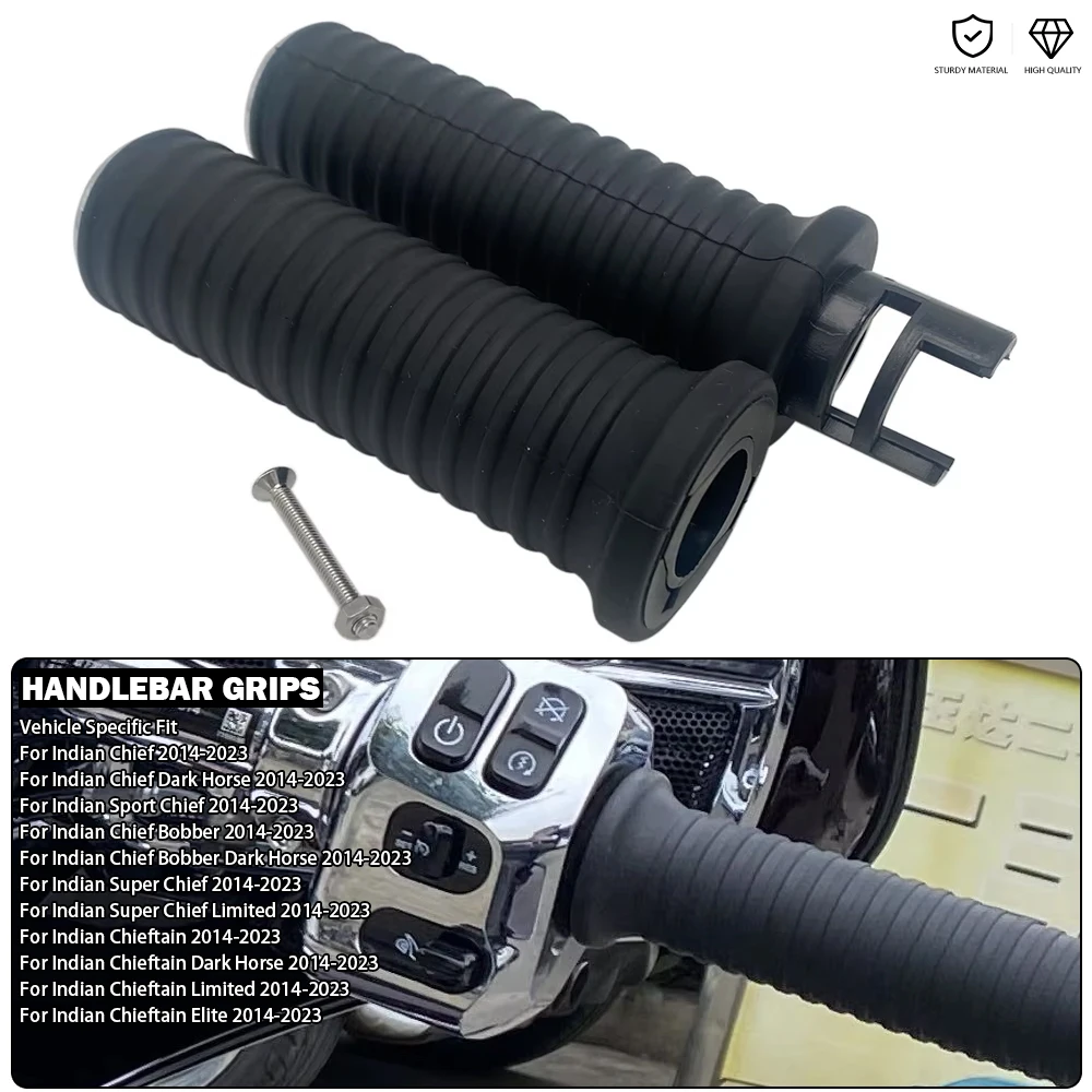 

Motorcycle Handlebar Grips OEM Rubber Anti Slip Hand Grip Fit For Indian Chieftain Elite Bobber Super Chief Dark Horse 2014-2023
