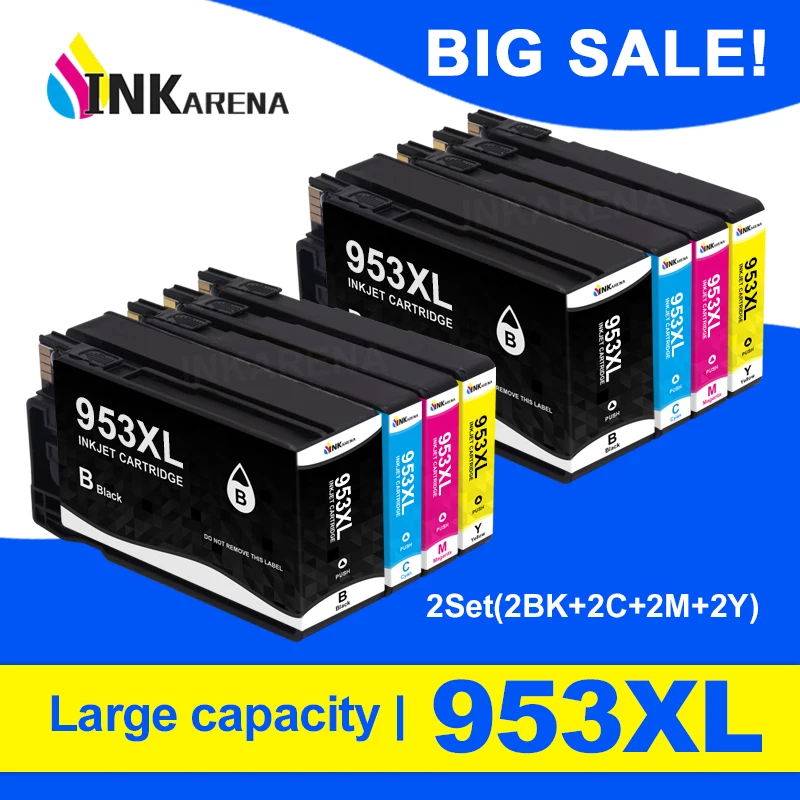 

INKARENA Full Ink Cartridge 953XL 953 XL Compatible For HP Officejet Pro 7740 8210 8218 8710 8715 8718 8719 8720 8725 8728 8730