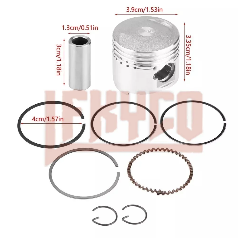 Motorcycle Engine Parts Moped Scooter ATV Pit Bike 4 Stroke for GY6 50CC 60CC 80CC 100CC 125CC 150CC Piston Rings Pin 13mm Kit