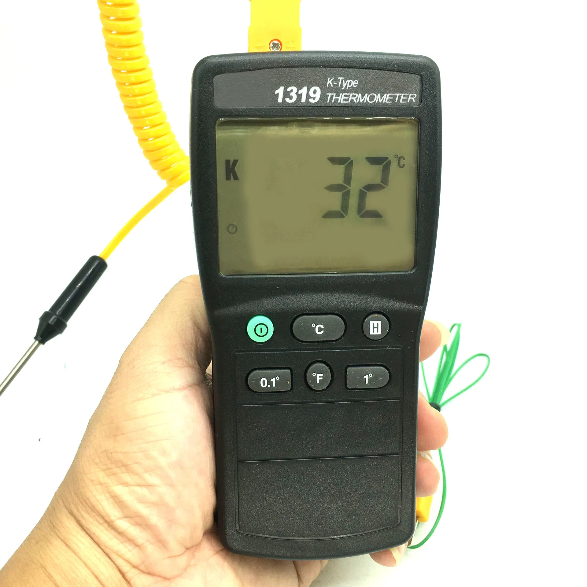 

Large Screen Digital Sensor Thermometer Single Input K Type Thermocouple 2 Probe -50~1300°C