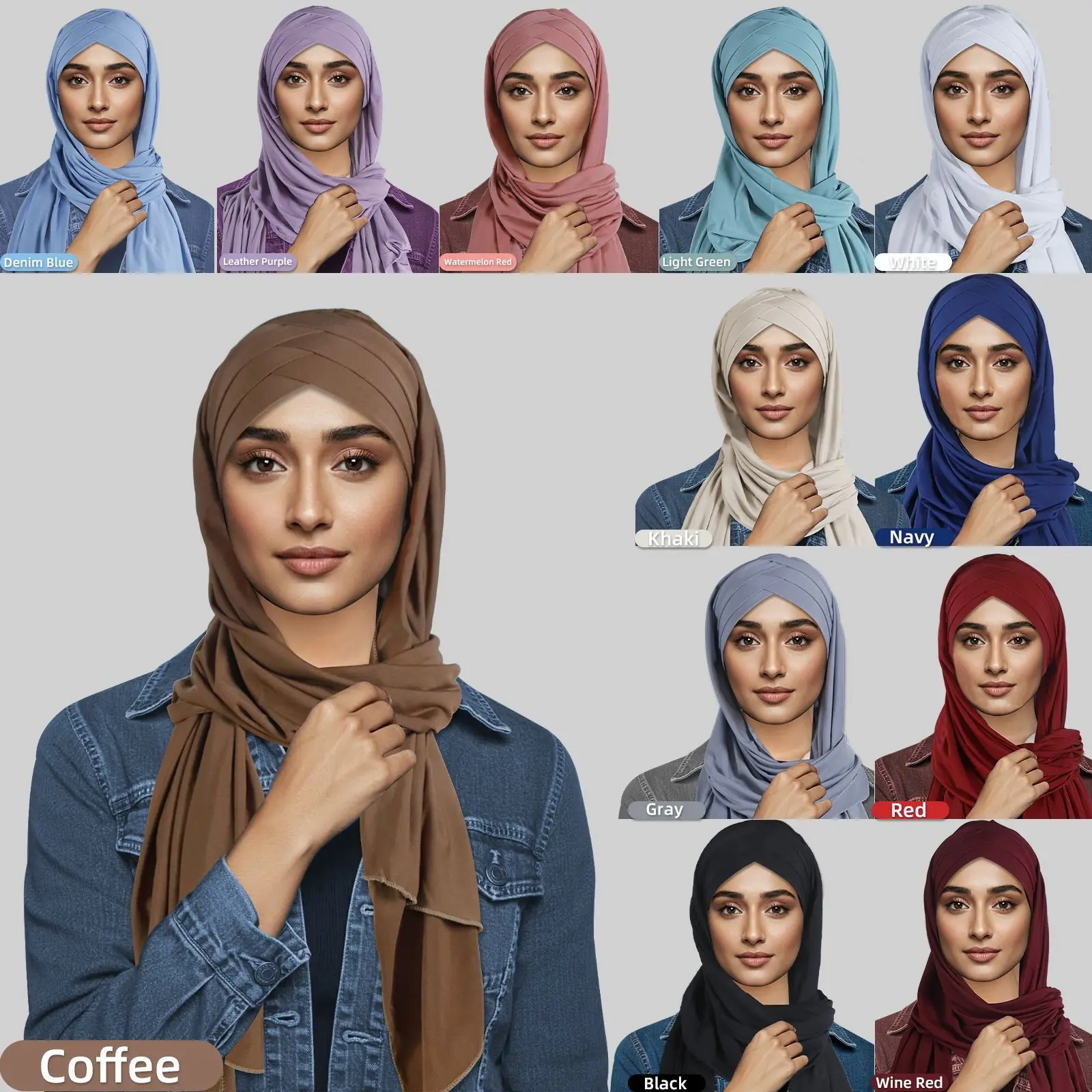 

New Jersey Hijab Instant Scarf Forehead Cross Headscarf Muslim Women Head Wrap Turban Hat Islam Bandanas Headband Turbante Mujer