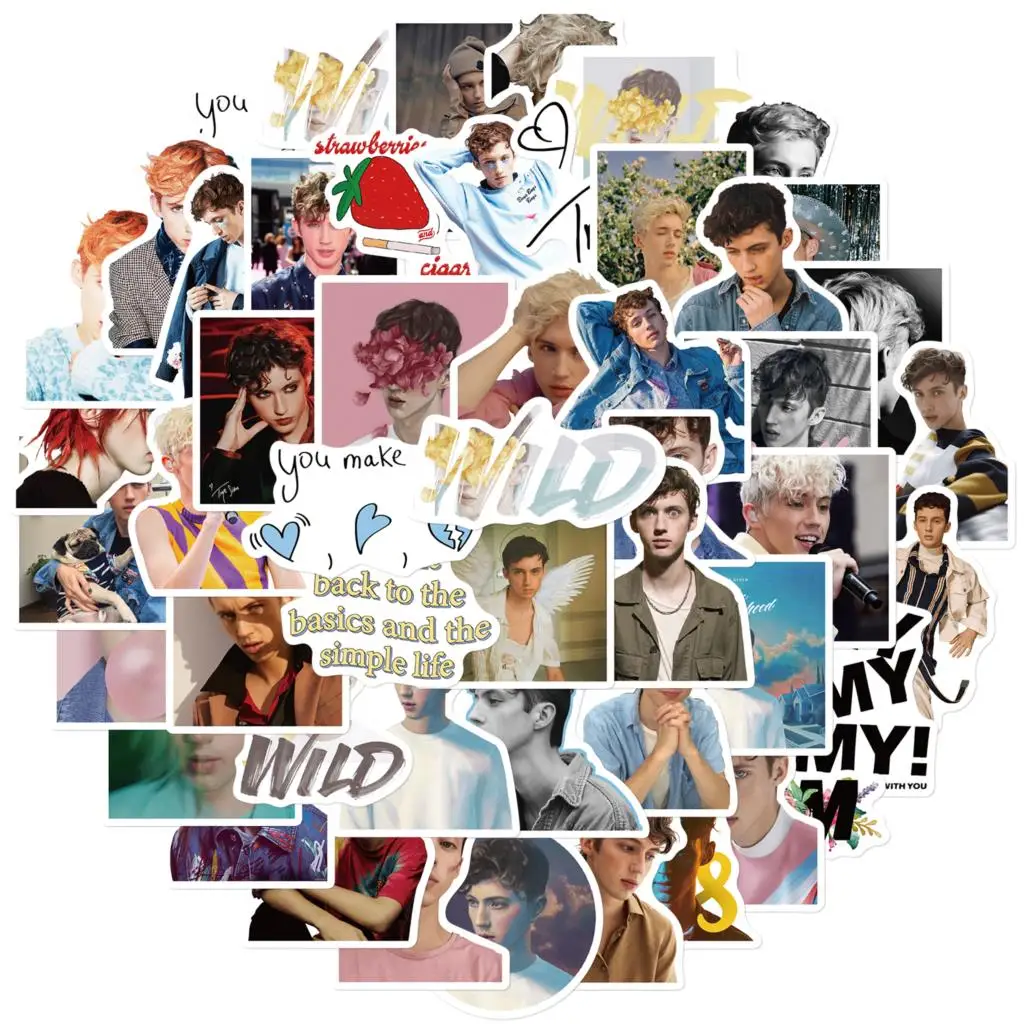 สติกเกอร์ sivan ยอดนิยมของผู้ชาย50ชิ้นสติกเกอร์ตกแต่งกระเป๋าเดินทางตู้เย็นแล็ปท็อปสติกเกอร์สเก็ตบอร์ดรถจักรยานยนต์