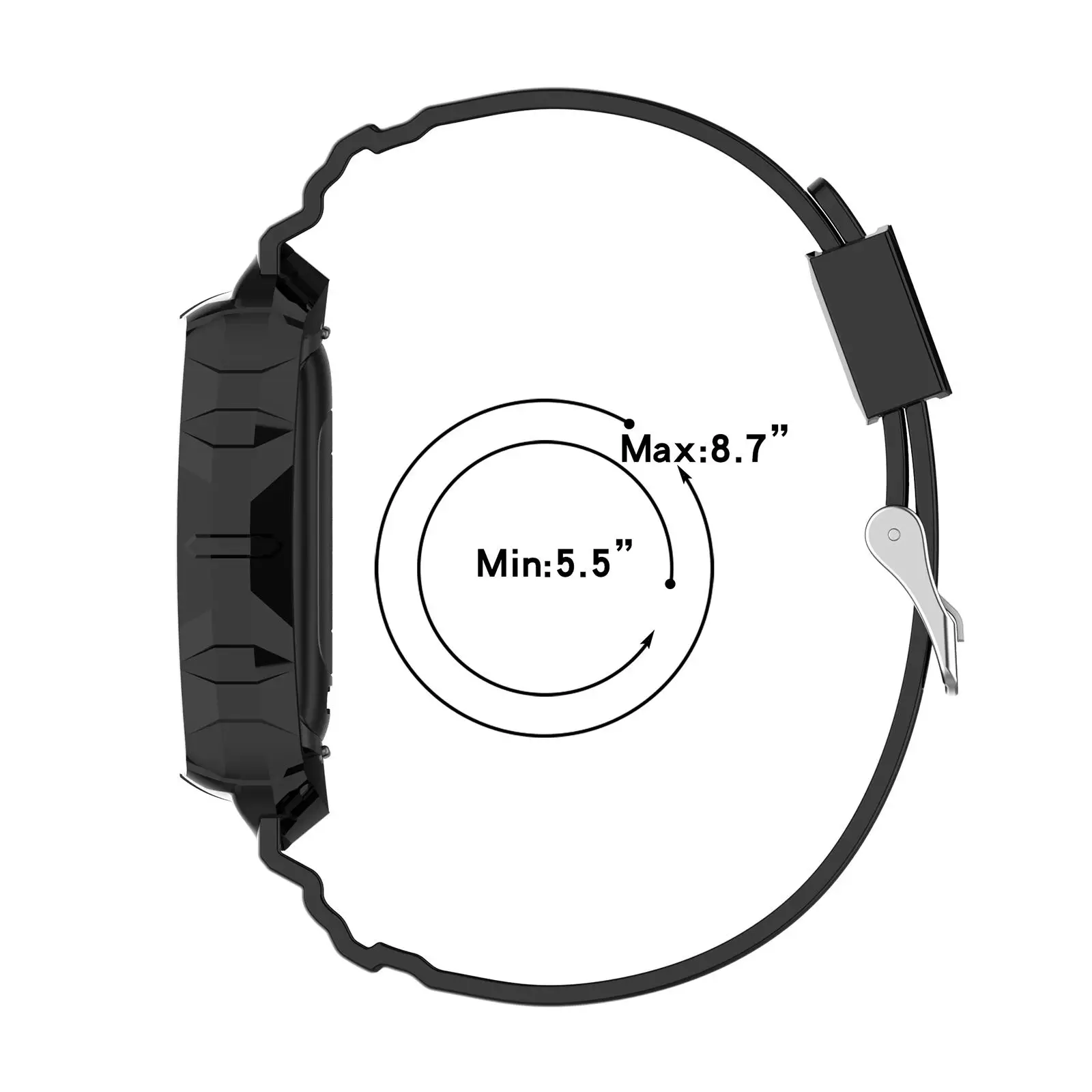 Watch Straps Adjustable Lightweight Smooth Sweat-Proof Waterproof Silicone Wristband 5/4/4SE/3/3SE Fitness Smartwatch Sport
