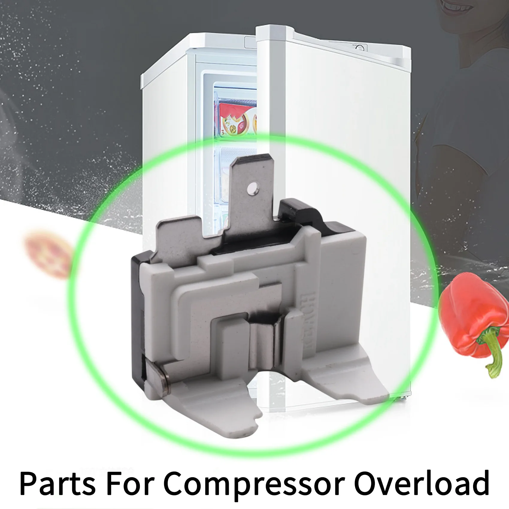 QP2-4.7 PTC Starter Relay 1 Pin Refrigerator Starter Relay And 6750C-0005P Refrigerator Overload Protector-A21R