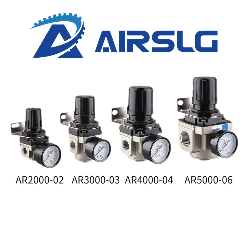 AR2000 G1/4 Mini-Luftdruckregler, verstellbares pneumatisches Reduzierventil mit Manometer für Kompressor AR3000-03 AR4000-04 – Detail 6