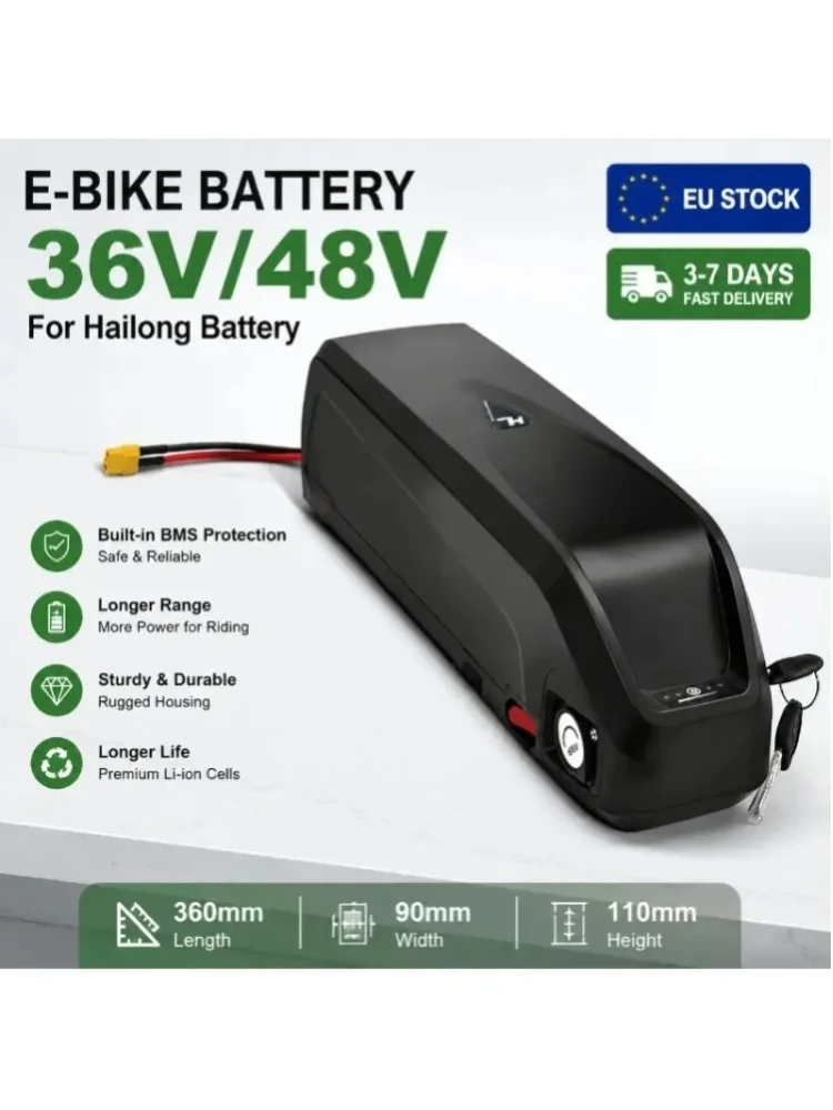 EU-Lagerbestand 36V 48V 40Ah E-Bike Akku mit 30A BMS für 350W 500W 750W 1000W Motor, schnelle Lieferung, Ladegerät inklusive