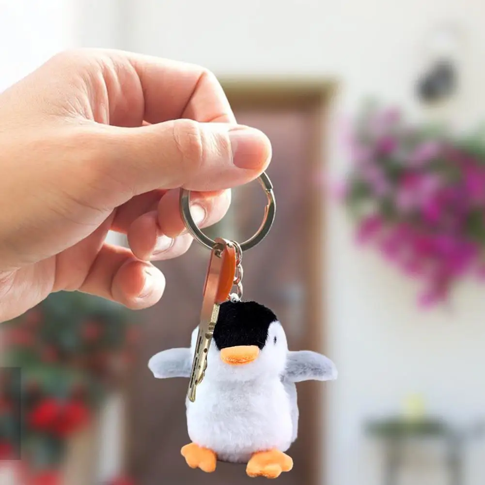 Cartoon Cute Penguin Keychain Plush Pendant Soft Easy Hanging Mini 3D Eyes Plush Keychain Bag Accessories