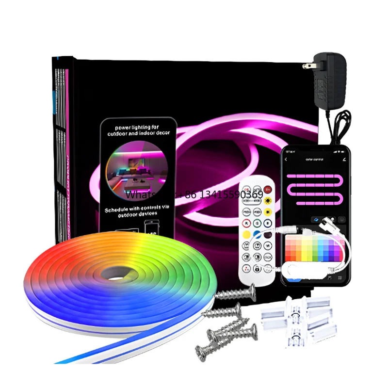 

HX-W03 DC12V RGB Smart Music Remote Control Flex Personalized LED Neon Strip Light for Housing Lighting