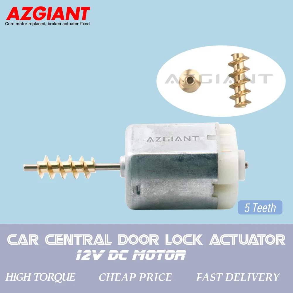 AZGIANT 5 teeth Automotive Central Door Lock Actuator 12V DC Motor Repair Kit For 2008-2010 Chrysler Town & Country