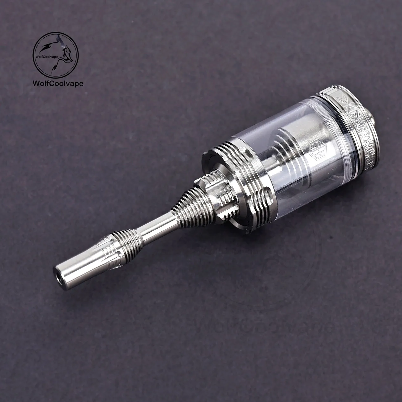 Wolfcoolvape 415 Tombo Giri Zetsuichimon Style MTL 510 طرف بالتنقيط فضي من الفولاذ المقاوم للصدأ مناسب RTA RDA Vape Atomizers