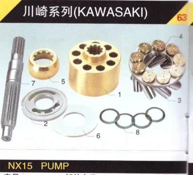 

Запчасти для гидравлического насоса KAWASAKI NX15