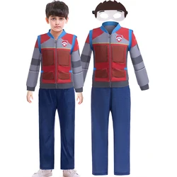 Disguise Anime Captain's  Boy Cosplay Costume Baby Children Tops+Pants+Vest 3pcs Suits Toddler Boys Carnival Clothing 3-12 Years
