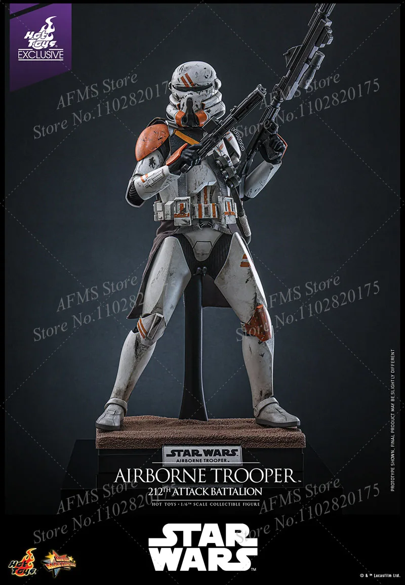 HOTTOYS MMS794 1/6 Men Soldier Airborne Trooper 212Th Attack Battalion Star Wars Clone Paratrooper 12" Action Figure Model