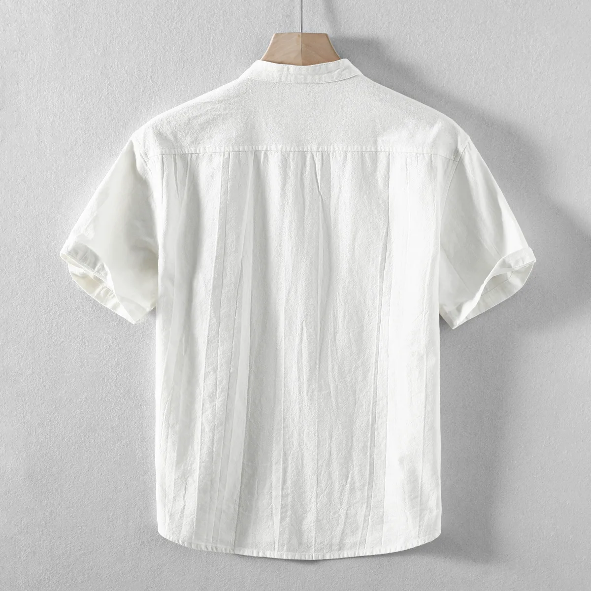 New Summer Men's Linen Short-sleeved Shirt Chinese-style Pullover Cotton and Linen Thin Breathable Shirts for Men Camisas TS-821