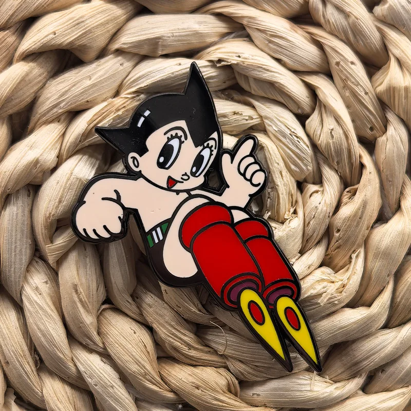 Japońskie anime Robot Boy Przypinki do plecaka Twarde emaliowane przypinki Biżuteria Przypinki na torby Mężczyźni Broszki Akcesoria