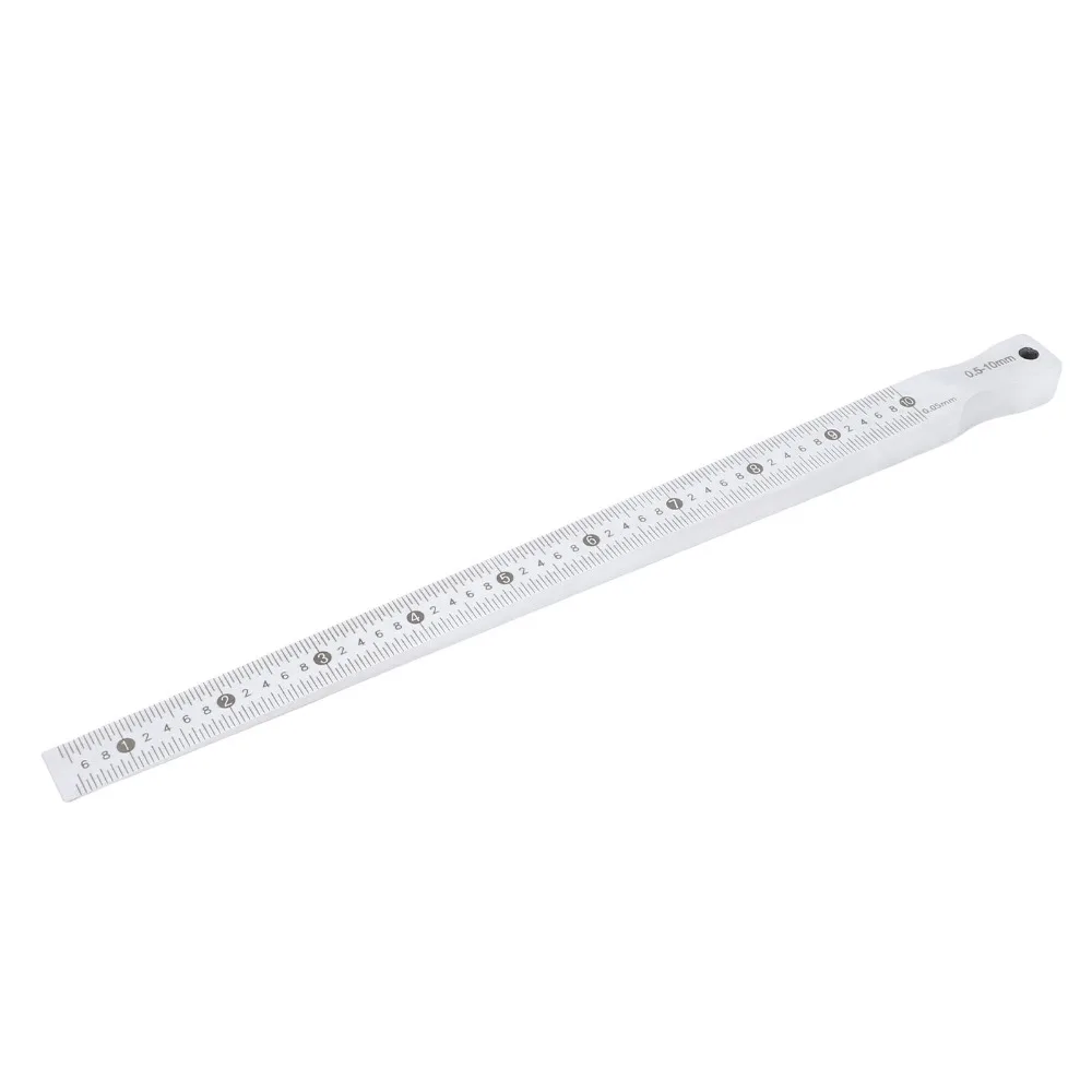 0.5-10mm Range Wedge Feeler Gauge Easy-Read Scale High-Contrast Markings Gap Measuring Tool Stainless Steel Insert Design