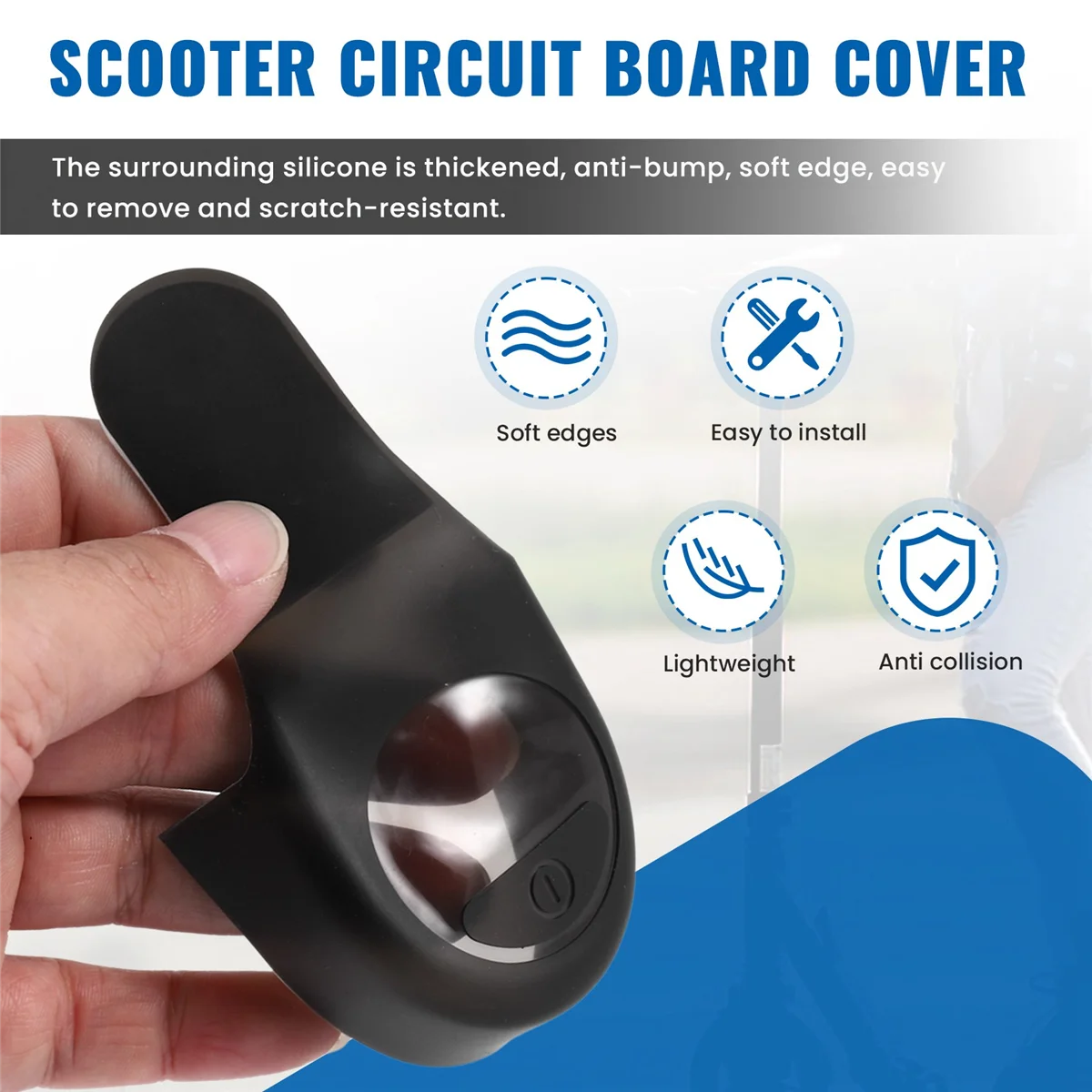 Electric Scooter Waterproof Case for Ninebot Es1 Es2 Es4(Black)