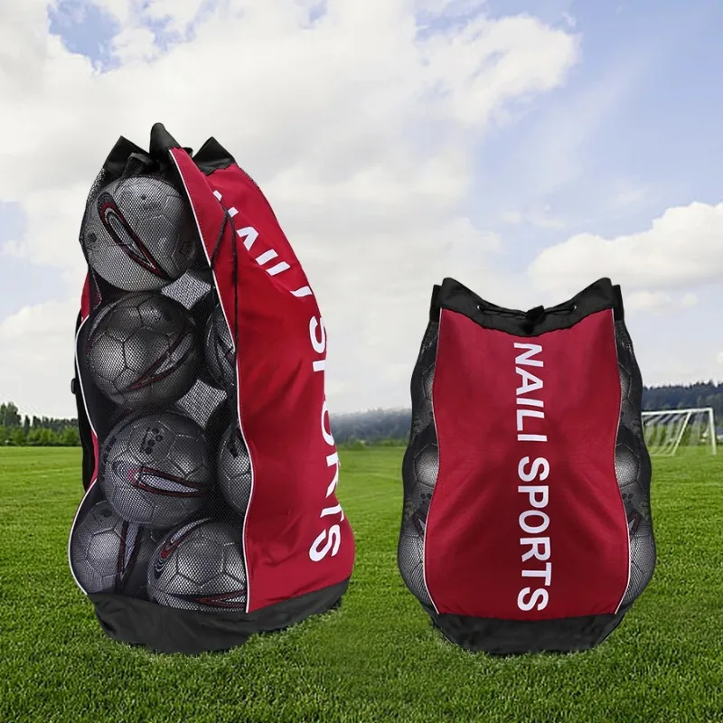 Red de almacenamiento de pelotas duradera, bolsa deportiva de un solo hombro para fútbol, baloncesto y equipo deportivo, perfecta para entrenamiento y juegos