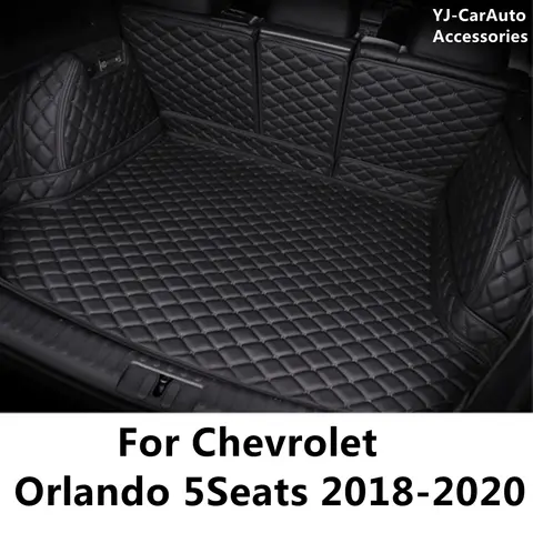 YJ 풀 세트 자동차 트렁크 매트 Chevrolet Orlando 5 Seats 2020 부츠 트레이 라이너 후면 카고 커버 카펫 자동차 액세서리