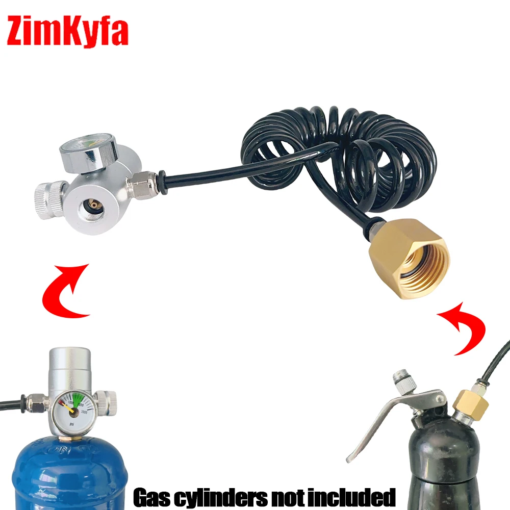 Whipped Cream Pressure Regulator from Thread M11*1 Fiting NO2 Tank To M22 Thread Cream Jar